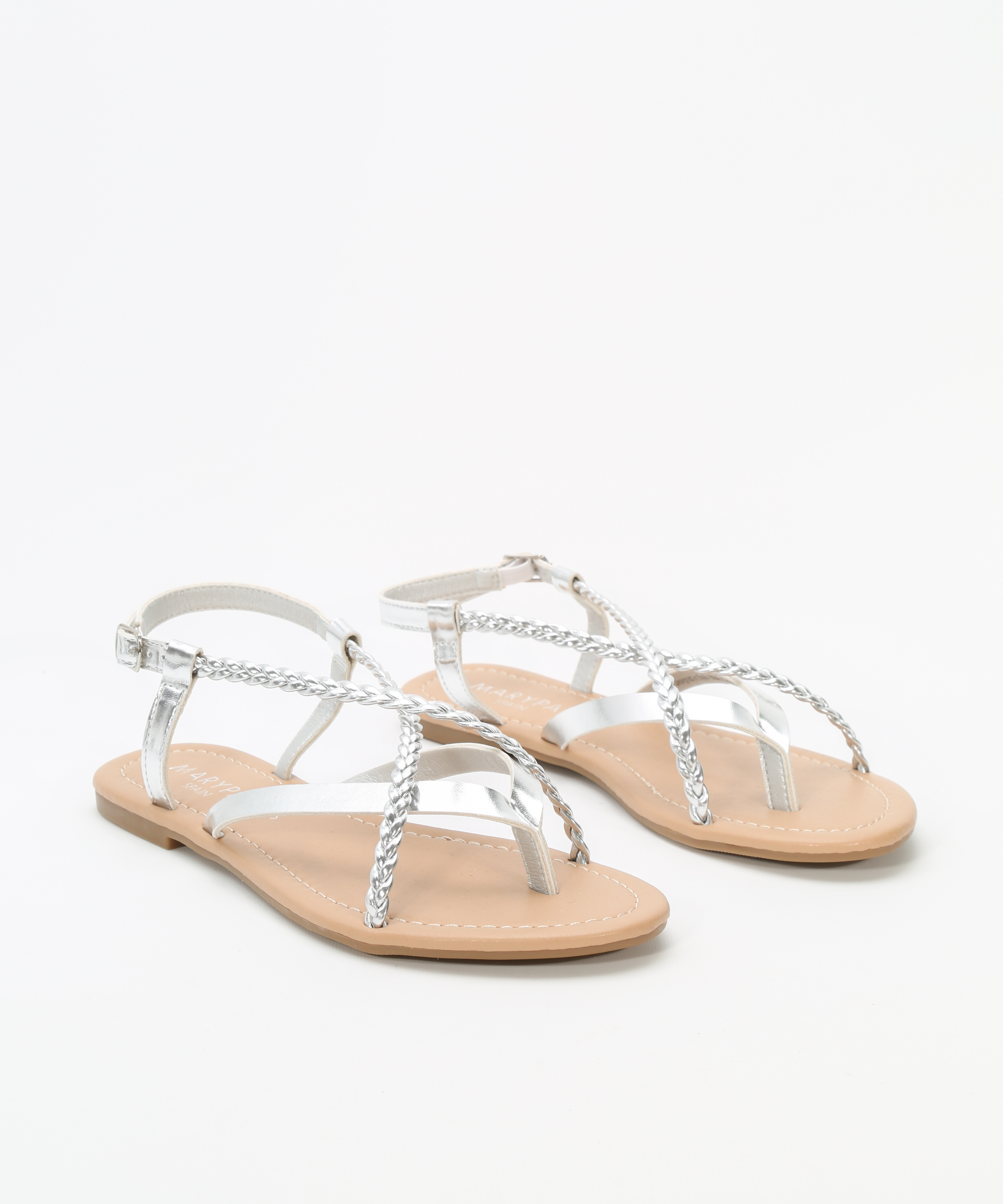 Sandalia plana tira trenzada image number null